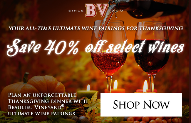 Save 40% off select wines