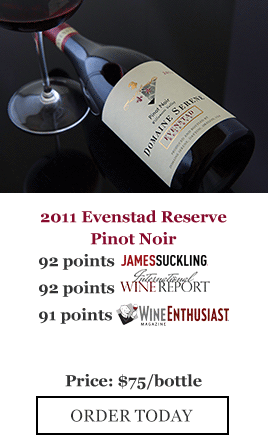 2011 Evenstad Reserve Pinot Noir - Price: $75/bottle