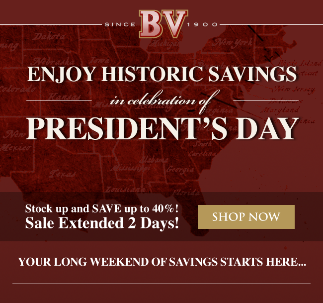 Enjoy Historic Savings in Celebration of President's Day